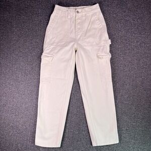 Pacsun Jeans Womens‎ 23 White High-Rise Carpenter Cargo Utility Boho Denim 23x26